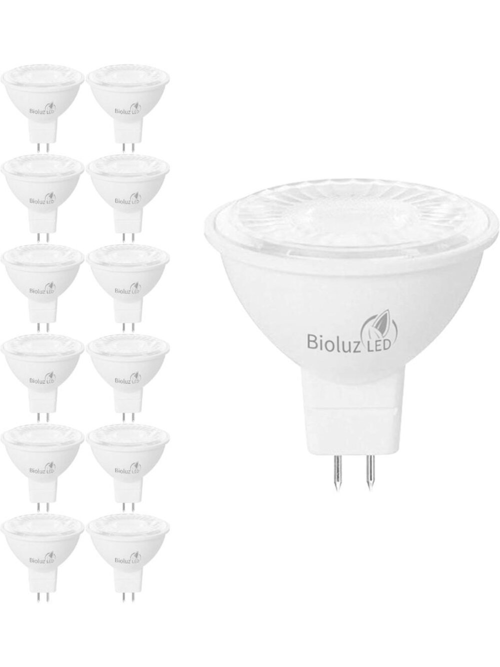 12 Pack MR16 LED Bulbs 3000K Warm White 50W Replacement 7W 500 Lumen High CRI